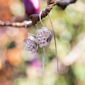 Unique Flower Sterling Silver Earings